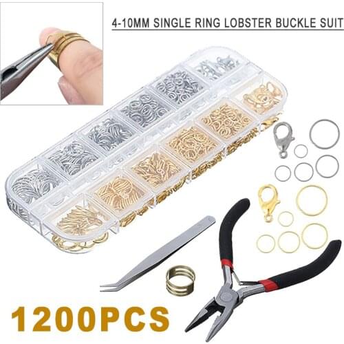 Newest 1200Pcs Jewelry Findings Kits DIY Bracelet Necklace Earring Making Tool Jewelry Making Accessories Mini Handmade Pliers