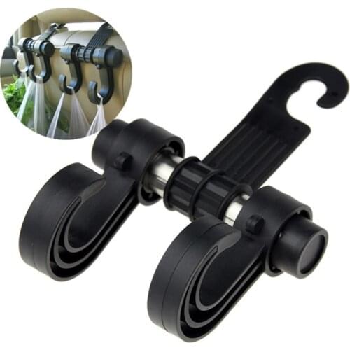 New Black Headrest Hook Hold up to 13 LB /6KG Car Back Seat Hanger Storage Groceries Bag Handbag Hooks for Purse Coat Cloth