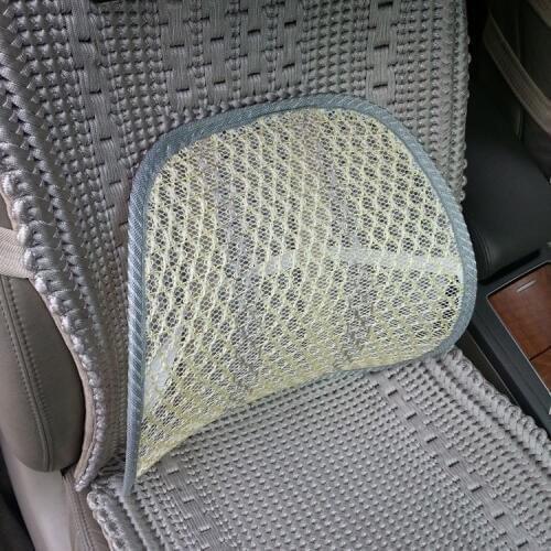 Newest car seat back cushion Car Seat Chair Massage Back Lumbar Support Mesh Ventilate Cushion Pad Black