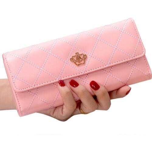 New Womens Wallets Purses Plaid PU Leather Long Wallet Hasp Phone Clutch Bag Money Coin Pocket Card Holder Female Wallet Purse