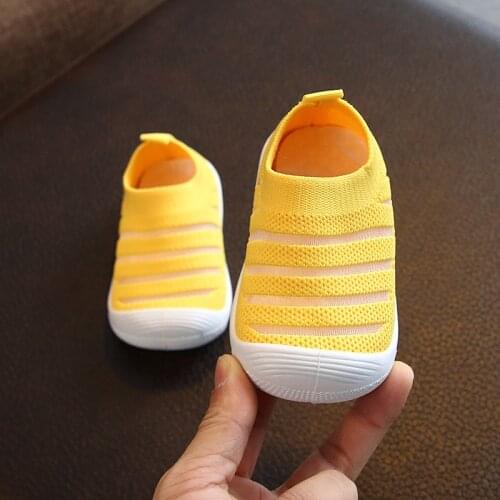Toddler Shoes Baby Walking Shoes Autumn Mesh Breathable Kids Soft Sole Slip-on Casual Shoe Boys Girls First Walkers SZX001