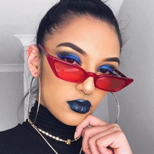Vintage Sexy Retro Small Cat Eye Fashion Sunglasses Women Plastic Mirror Cute Vintage Sun Glasses Female Oculos De Sol Female