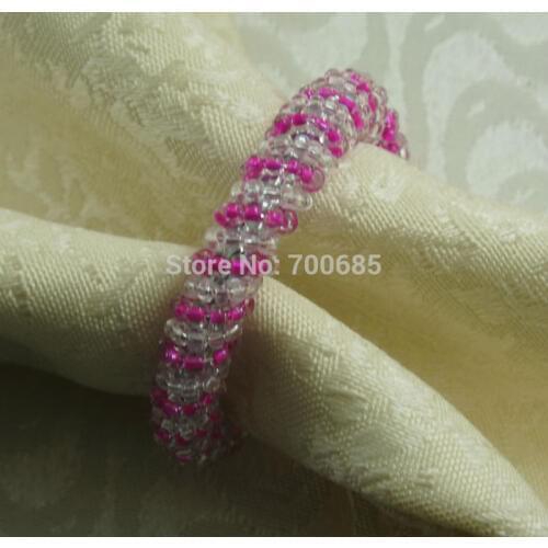 Wholesale glass beaded napkin ring, bulk napkin holder