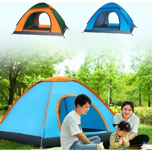 Ultralight Camping Tent Waterproof Outdoor Double 3-4 person Fully automatic quick opening Portable Beach rain Backpacking Tent