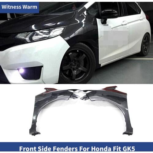 Fit for Honda fit GK5 2014 2015 2016 carbon fiber fender GK5 carbon fiber hole plate 14 fit hole leaves leaf board
