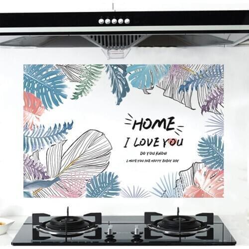Anti-oil Heat Resistant Home Letter Leaf Wall Tile Sticker Kitchen Decal Decor Wall Stickers