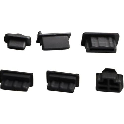 BLUELANS 6Pcs/Set Dust Plug USB HDM Interface Dust Proof Silicone Multipurpose Game Console Stoppers for PS5