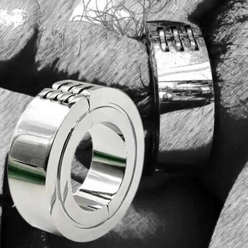 Stainless steel Scrotum metal Cock Ring CBT Ball Stretchers weight Chrome Finish BDSM bondage sex toys for male