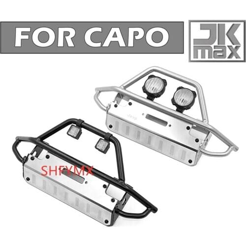 Rc Car Stainless Steel Front Bumper With Led Light For Capo JKMAX