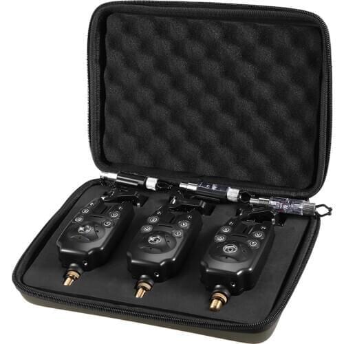 Lixada 3/6Pcs Fishing Bite Alarms Set Digital Fishing Alarm Kit LED Alarm Indicator Alert Bell Fishing Swinger Fishing Tackle