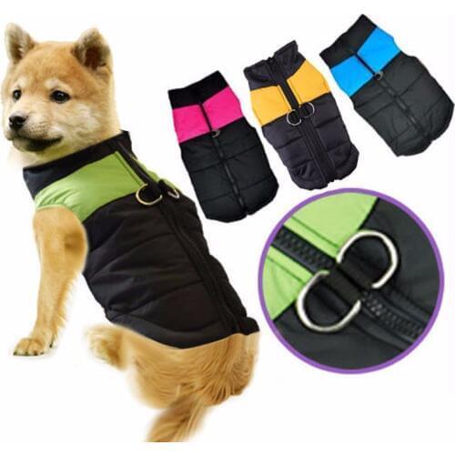 Pet Dog Coat Windproof Vest Down Jacket Puppy Pet Winter Clothes Large Dog Clothes Pet Warm Clothing Dog Vest 4 Colors