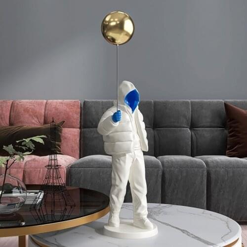 Modern Simplicity Balloon Boy Figurine Home Decoration Accessories Nordic Living Room Study Art Ornaments Statue Creative Gift