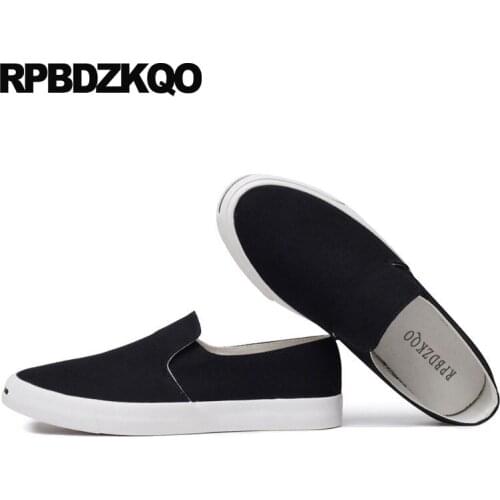 Platform Black Driving Creepers Orange Spring And Autumn Canvas Designer Comfort Breathable Men Casual Slip-ons Shoes Fashion