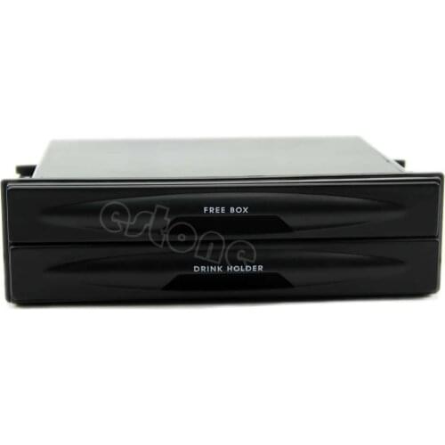 Universal Double Din Radio Pocket Drink-Cup Holder Storage Box Universal for Car Auto Truck