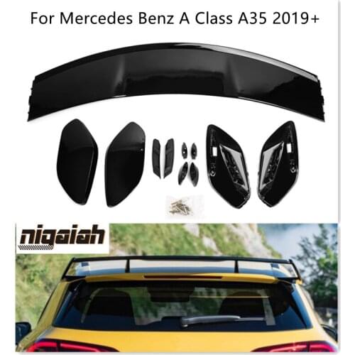 W177 Rear Spoiler for Mercedes Benz A Class A35 Hatchback ABS Rear Roof Spoiler Wing 2019