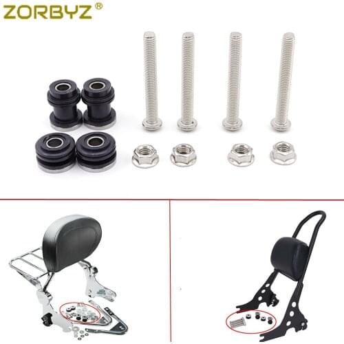 ZORBYZ Motorcycle Detachable Sissy Bar Backrest Docking Hardware Kit For Harley Sportster XL1200 883 2004-2018
