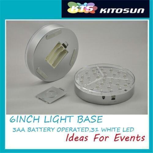 1Piece/ lot) Wedding Centerpiece Lighting Mirror Center 31pcs Super Bright White LED 6inch Cerpiece Light Base