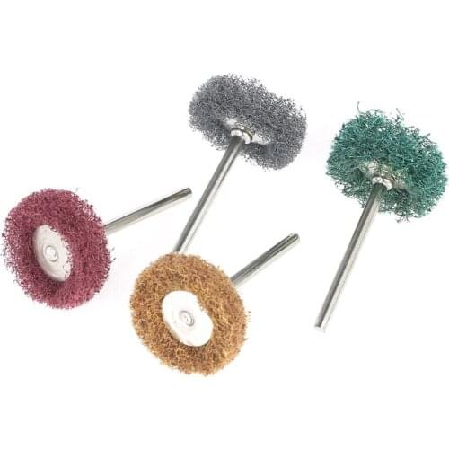 100pc T-Style Polishing Wheel Drill Bit Polisher Nylon Grinding Wheel For Polishing Rust Deburring