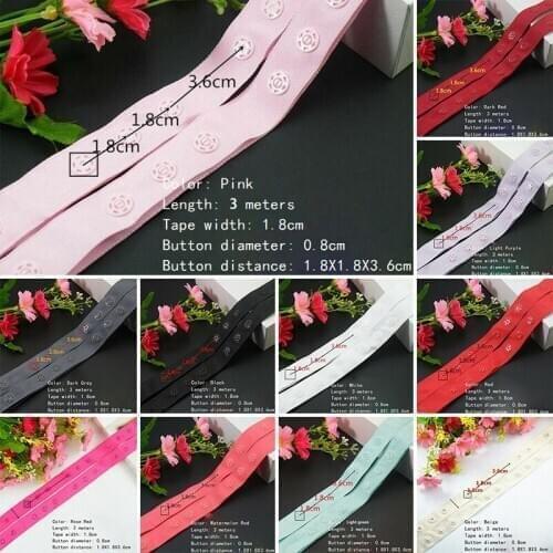 3 Meter Resin Snap Buttons Round Plastic Press Stud Fasteners Snaps Belt Buckle For Baby Clothes Ribbon Garment Accessories