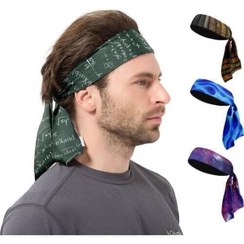 3D Mathematical Formula Tennis Headband Men Outdoor Sports Cycing Running Compression Hair band Fitness Workout Sweat headband