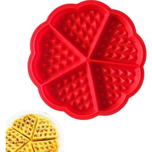5-Cavity Waffles Silicone Cake Pan Muffins Baking Tools Silicone Mold Kitchen Accessories