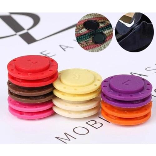 5pcs color circular magnetic buttons clothing buttons the daily magnetic picture plastic buttons sewing tools accessories