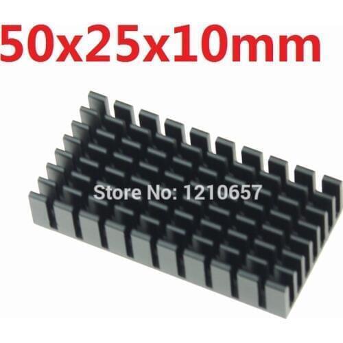 50 pcs lot Heatsink 50x25x10mm Aluminum Heat Sink for PCB Device LM2596 2577 2587