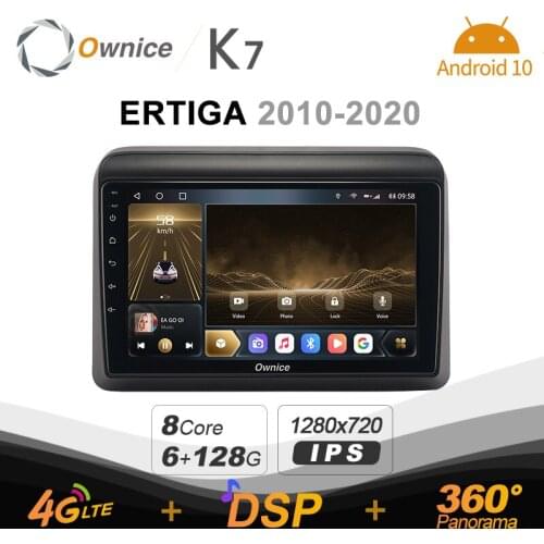 720P K7 6G+128G Car Radio for SUZUKI ERTIGA 2010 - 2020 android 10.0 BT 5.0 support Interior Atmosphere Lamp 360 4G LTE