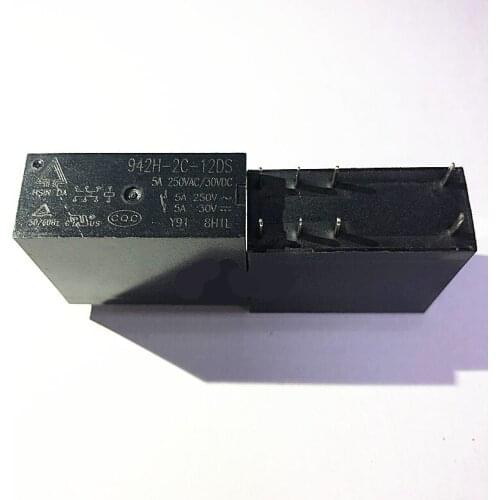 Free shipping 2PCS Hot Sale 942H-2C-12DS 12vdc 5a250vac 8 feet two open closed original relay