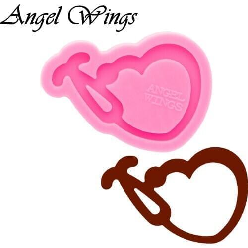 Shiny Resin Stethoscope Mould, Silicone Molds fits on a 1.5 inch badge reel , Clay Molds , Epoxy Mold DIY , Not sticky DY0765