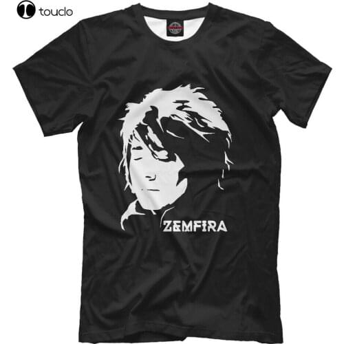 Zemfira T-Shirt - Земфира Футболка Russian Rock Music Zемфира Black Color Tee Tee Shirt