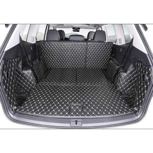 Leather car trunk mat cargo liner for volkswagen Atlas 2017 2018 2019 2020 Teramont accessory covers styling interior