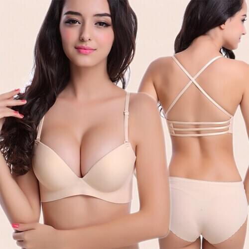 Summer deep u sexy bra Invisible Buckle Breathable Bra Super Comfortable Bralette Seamless Push Up Bra