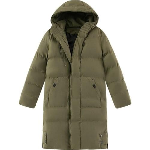8XL Winter New Men Solid Color Parkas Quality Brand Mens Hooded Warm Thicken Jacket Male Fashion Casual Outwear Long Parka Coat