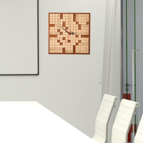 Original Design Wall Clock Gift for Wood Lovers Living Room Jigsaw Puzzle Lover Decoration Home Deco Cafe Decor