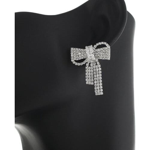 New Fashion Butterfly Wings Earrings Female Rhinestone Wild Personality Metal Earrings Sweet Romantic Jewelry E751