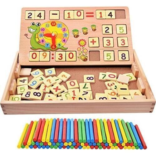 New Montessori Teaching Aids Multifunctional Math Operation and Drawing Box Learning Preschool Early Childhood Educational Toys
