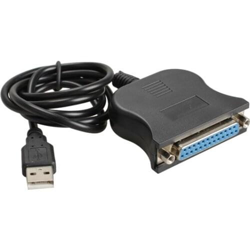 Brand New Usb 1.1 To Db25 Female Print Converter Cable Lpt Usb Adapter Lpt Cable Lpt To Usb Cable Black Digital Cables
