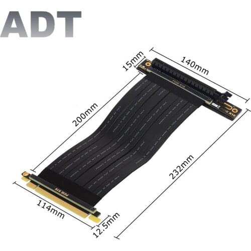 Pci Express X16 90 Degree Left Angle PCIe 3.0 X16 Extension Cable PCI Express for Graphics Card RTX3060 Vertical