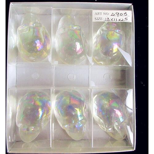 Custom handmade colored glass skull statue horror cartoon animal ornaments Home Furnishing Easter gardening decoration