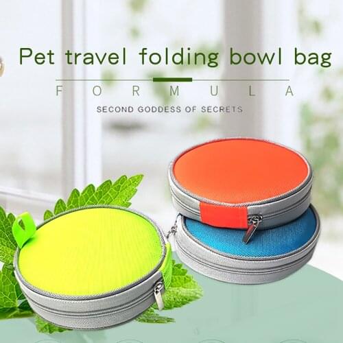 Pet Traveling Out Portable Folding Bowl Portable Drinking Water Feeding Double Bowl Slow Food Dog Bowl Cat Bowl