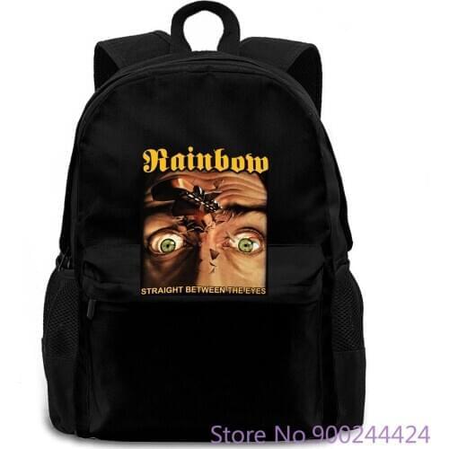 RAINBOW STRAIGHT BETWEEN THE EYES BLACK HARD ROCK BLACKMORE DEEP PURPLE women men backpack laptop travel school adult