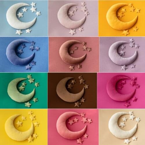 Dvotinst Newborn Baby Photography Props Creative Posing Moon Stars Pillow Sets Backdrops Studio Shoots Accessories Photo Props
