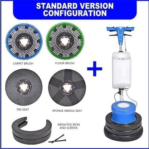 220V Floor Washing Machine Push Type Brushes Wiping Machine Polishing Floor Carpet Cleaning Waxing Polisher with Cleaner Kit