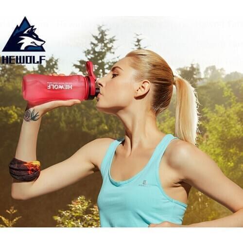 Hewolf Outdoor 600ML Sports Water Bottle Portable Water Cup Ultralight Sports Water Bottle Hiking Running Climbing Camping