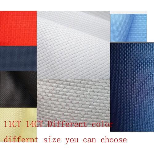Oneroom 6th 25x25cm Aida 14ct white cloth pink blue black red cross stitch fabric canvas DIY handmade needlework sewing craft