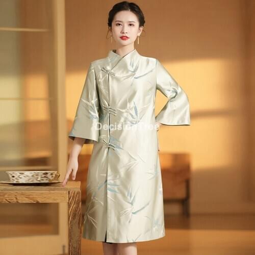 2021 chinese dress women traditional silk satin cheongsam sexy qipao flower wedding vintage qipao chinese traditional dress