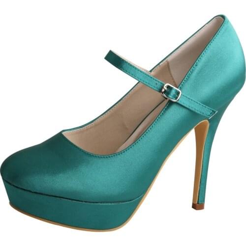 High Heels Platform Pumps Olive Green Strappy Ladies Heels Shoes for Evening Party