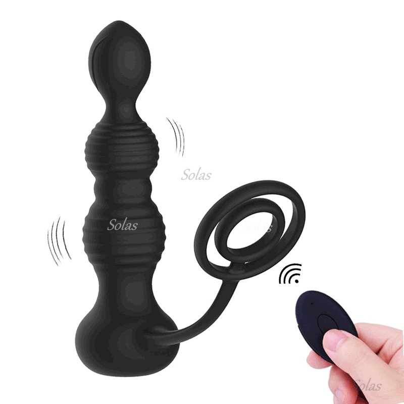 Prostate Massage Vibrator for Male Anal Plug Waterproof Massager Stimulator Anal Sex Toys Delayed Ejaculation Ring Adult Product