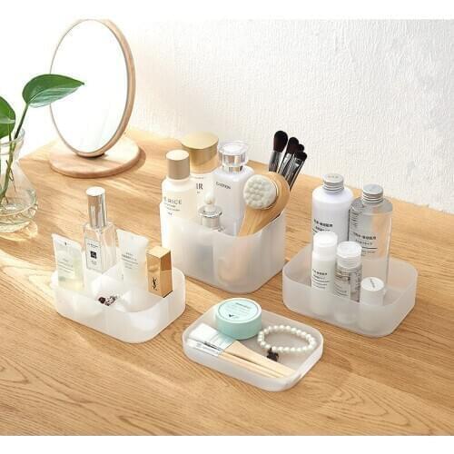 1PC Adjustable Drawer Make Up Storage Box Plastic Sundries Cosmetic Container Divider Desktop Sundries Finishing Box XB 116